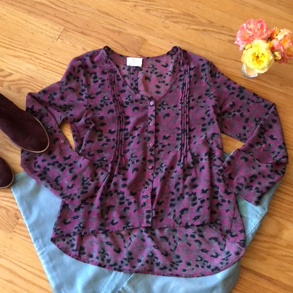 Urban Outfitters Tops - 🌺 UO Pins & Needles; Grape/Gray Blouse Sz. XS/S!!